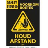 Jalema - Deursticker A4 - Geel-Zwart - Zelfklevend - 2 Stuks