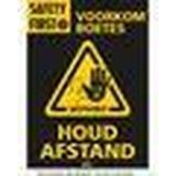 Jalema - Deursticker A4 - Geel-Zwart - Zelfklevend - 2 Stuks