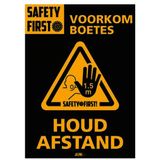 Jalema - Deursticker A4 - Geel-Zwart - Zelfklevend - 2 Stuks