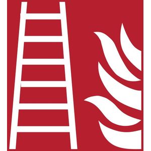 Pictogram bordje Brandladder | 300 * 300 mm | verpakt per 2 stuks