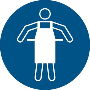 Pictogram bordje Beschermschort verplicht | Ø 300 mm - verpakt per 2 stuks