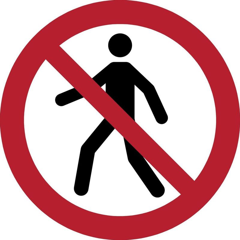 Pictogram bordje Geen doorgang | Ø 200 mm - verpakt per 2 stuks