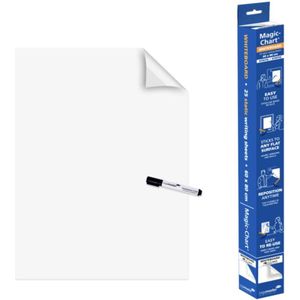 Legamaster Magic-Chart whiteboard folie, ft 60 x 80 cm, wit, effen, rol van 25 vel