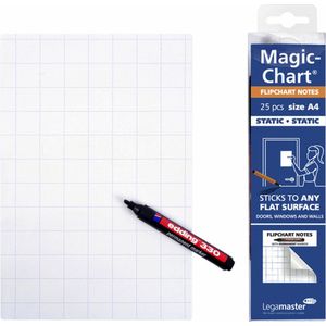 Magic-chart Notes Legamaster Flipchart 20x30cm Wit - Blister A 25 Vel