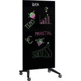 Legamaster mobile Glas-Magnettafel 90,0 x 175,0 cm schwarz