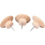 Legamaster - Wooden - Prikpinnen - Beukenhout - 25 Stuks