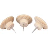 Legamaster - Wooden - Prikpinnen - Beukenhout - 25 Stuks