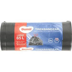 Dumil - Afvalzakken - 65 Liter - 15 Stuks - Lekvrij