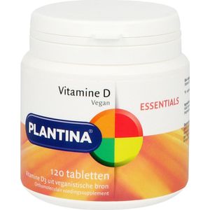 Plantina Vitamine D 10mcg/400i.e. Vegan  120 tabletten