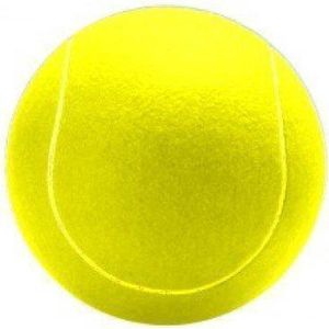 Tennisbal Mega 23 cm geel opblaasbaar