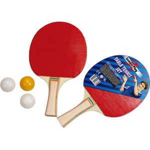 Tafeltennis set met 2 batjes en 3 ballen - Tafeltennisset