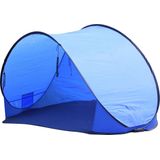 Beachshelter Pop-up Windscherm Blauw 200 X 100 cm - Strandtent - Zon/Wind Bescherming Voor Kinderen