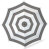 Parasol - zwart/wit - gestreept - D180 cm - UV-bescherming - incl. draagtas