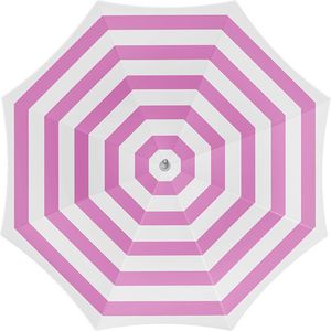 Strandparasol - Roze Witte Strepen - Nylon - UV Bescherming UPF 50