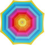 Parasol - regenboog print - D160 cm - UV-bescherming - incl. draagtas