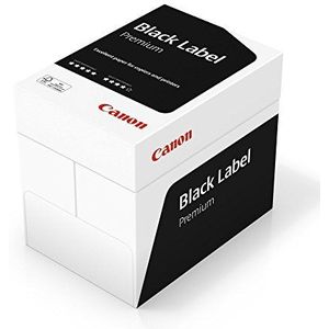 Canon Black Label Premium Multifunctioneel papier, 5 x 500 vellen, FSC-gecertificeerd, A4 80 g/m², alle printers, hoogwit, CIE 164