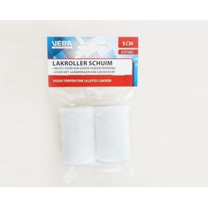 Lakroller - Schuim - 5 cm - 2 Stuks