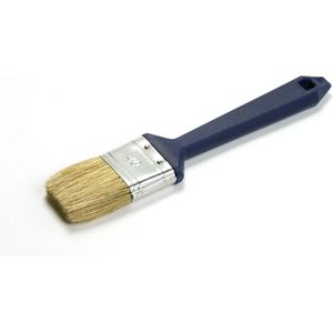 VEBA - Serie 929 - Platte Wegwerpkwast - Blauw - Kunststof Steel - Wit Haar