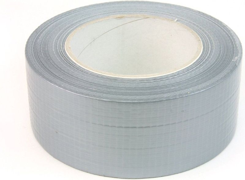 Veba Duct tape/reparatietape - zilver - 50 meter x 48 mm - textielbasis - universele allestape