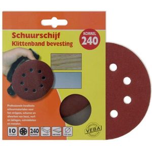 VEBA SCHUURSCHIJF KLITTENBAND 125MM 10ST P240