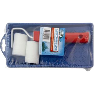 Lakroller - 5cm - schilderset - extra fijn met verfbak en beugel - Verfset - Schuim rollers