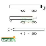 Campking Dakstang 170-250 cm, 22mm staal