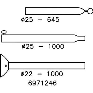 Campking Zak Stormstok 25/22 Mm.170-250 Cm + Klapvoet - Tent-/luifelstokken -