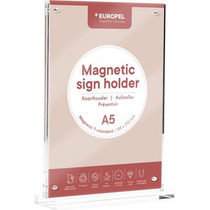 Europel Kaarthouder Luxe - T-standaard - A5 - 14,8 x 21 cm - Met magneten