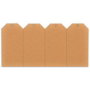 HF2 labels met ophangoog 40 x 80 mm chamois (1000 stuks)
