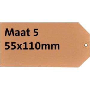 HF2 labels met ophangoog 55 x 110 mm chamois (1000 stuks)