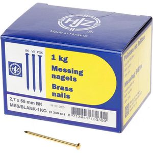 Hjz - Bombé Kop - Messing Nagels - 2,7 x 55 mm - 1 kg