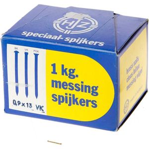 Hjz - Verloren Kop - Spijkers - Messing - 1 kg - Diameter 0,9 mm