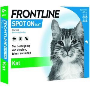 Frontline - Spot-On Ongediertebestrijding - Kat - 6 Pipetten - Fipronil