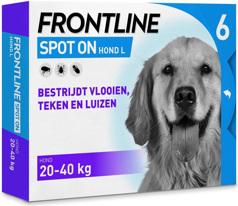 Frontline - Spot On - Hond - 20-40 kg - Anti-vlooienmiddel - Pipetverpakking