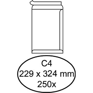 Quantore - Envelop akte C4 229x324mm zelfklevend wit 250 stuks