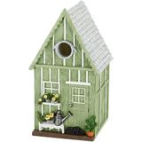 <p>Geef de vogels een plekje om zich te nestelen met het vogelhuisje in de vorm van een tuinschuur van Esschert Design.</p>
<p>Het nestkastje is gemaakt van weerbestendig polyresin en heeft het ontwerp van een tuinschuur.</p>
<p>Het biedt de perfecte plek voor kleine vogeltjes, zoals de pimpelmees, om hun nest te maken.</p>
<p>Het vogelhuisje is geschikt voor meerdere vogelsoorten.</p>
<p>Naast de pimpelmees is hij ook geschikt voor de kuifmees, de glanskop, de matkop en de koolmees.</p>
<p>In de winter zijn nestkastjes ideaal voor wilde vogels, voor beschutting tegen het koude weer.</p>
<p>Het is ook een perfect geschenk om aan iemand te geven! Bevestig het vogelhuisje aan de muur of aan een boom, op een hoogte van 2 meter.</p>
<p>Het is van het uiterste belang om ervoor te zorgen dat het vogelhuisje op een goed verstopt, beschut en stil plekje wordt opgehangen zodat de vogeltjes de vrije ruimte hebben om in en uit te vliegen.</p>
<p>Opmerking: de onderkant van het vogelhuisje kan opengemaakt worden, zodat hij schoon gemaakt kan worden (maak het nestkastje alleen in de herfst schoon).</p>
<ul>
<li>Kleur: meerkleurig</li>
<li>Materiaal: polyresin en multiplex</li>
<li>Afmetingen: 13,9 x 13,4 x 25,1 cm (B x D x H)</li>
<li>Weerbestendig</li>
<li>Ventilatieopeningen bevinden zich onder het dak</li>
<li>De onderkant kan opengemaakt worden om het nestkastje schoon te maken</li>
<li>Eenvoudig op te hangen (dankzij de sleutelgatopening)</li>
<li>Geschikt voor wilde vogels, zoals de pimpelmees, kuifmees, glanskop, matkop en de koolmees</li>
</ul>