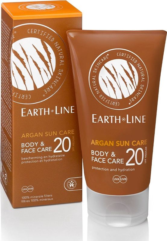 Earth-Line - Argan Sun - Zonnebrand - SPF 20 - 100% Minerale Filters