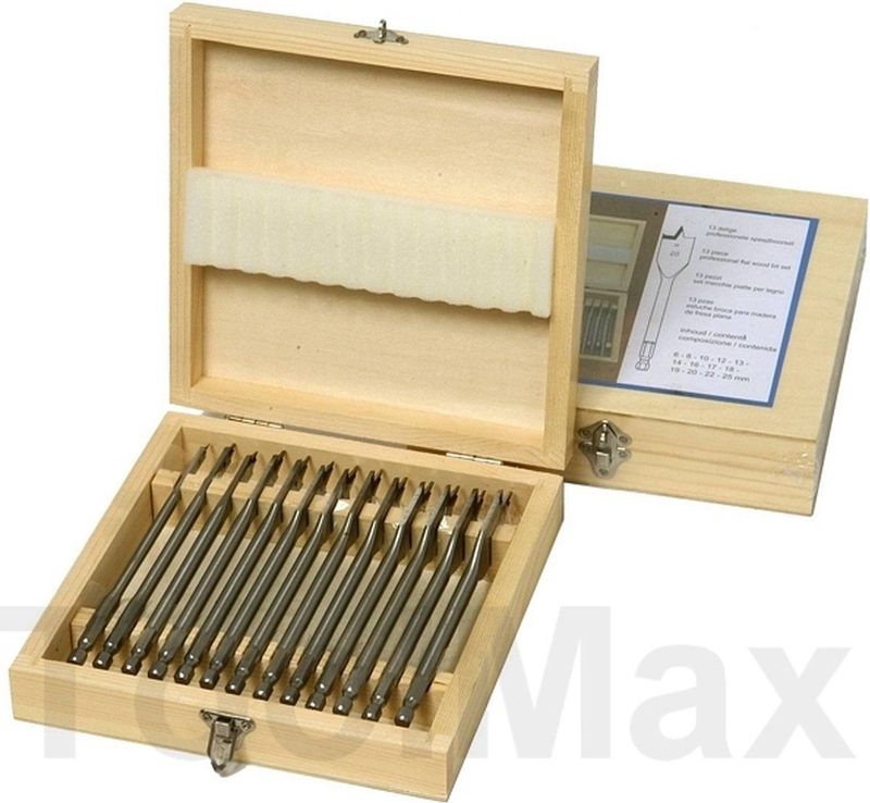 Labor Speedborenset 13-delig - Hout - Houtenkoffer - Zeskant Aansluiting