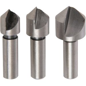 Verzinkborenset HSS - 3-delig - Verzinkers voor Staal en Harde Metalen