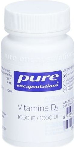 Pure Encapsulations - Vitamine D3 - 1000 IE - 60 Capsules
