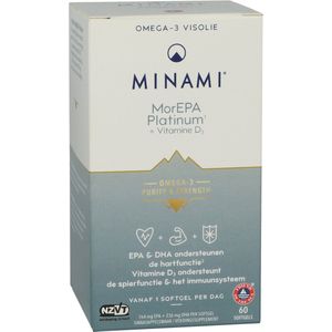 Minami MorEPA Platinum + Vitamine D3 60 softgels