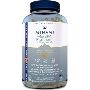 Minami MorEPA Platinum + Vitamine D3 120 softgels