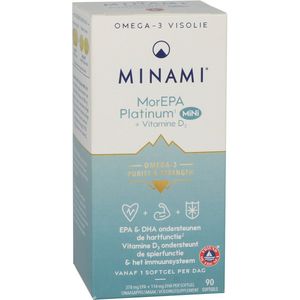 Minami MorEPA Platinum Mini + Vitamine D3 90 softgels