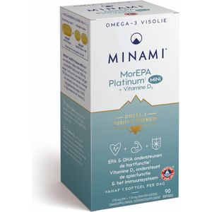 Minami MorEPA platinum mini + vitamine D3 90 Softgels