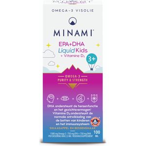 Minami EPA+DHA liquid kids + vitamine D3 100 Milliliter