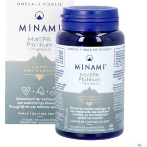 Minami Nutrition MorEPA Platinum + Vitamine D3 60 Capsules