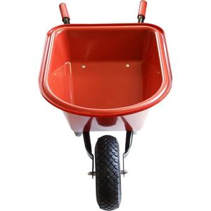 Kinderkruiwagen met luchtband – Hoogwaardige kwaliteit -Kinderspeelgoed - Metaal/Kunststof - Rood