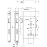 ASSA ABLOY WC-Slot 2486/14T - DM 60 - WC 72 - 235x24mm