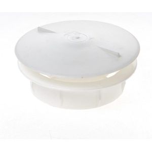 Weckx Ventilatierooster afsluitbaar kunststof wit afsl.rond 10cm 700a