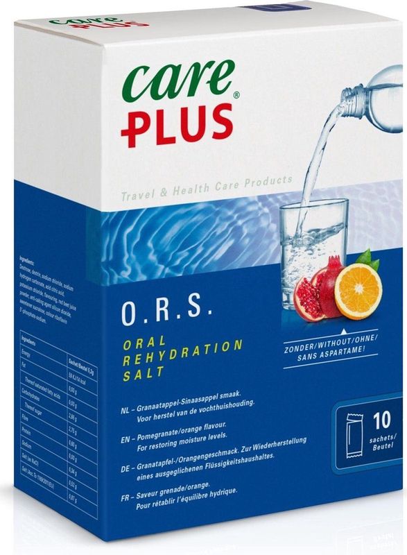 Care Plus ORS zakjes (Oral Rehydration Salt) - Granaatappel / Sinaasappel